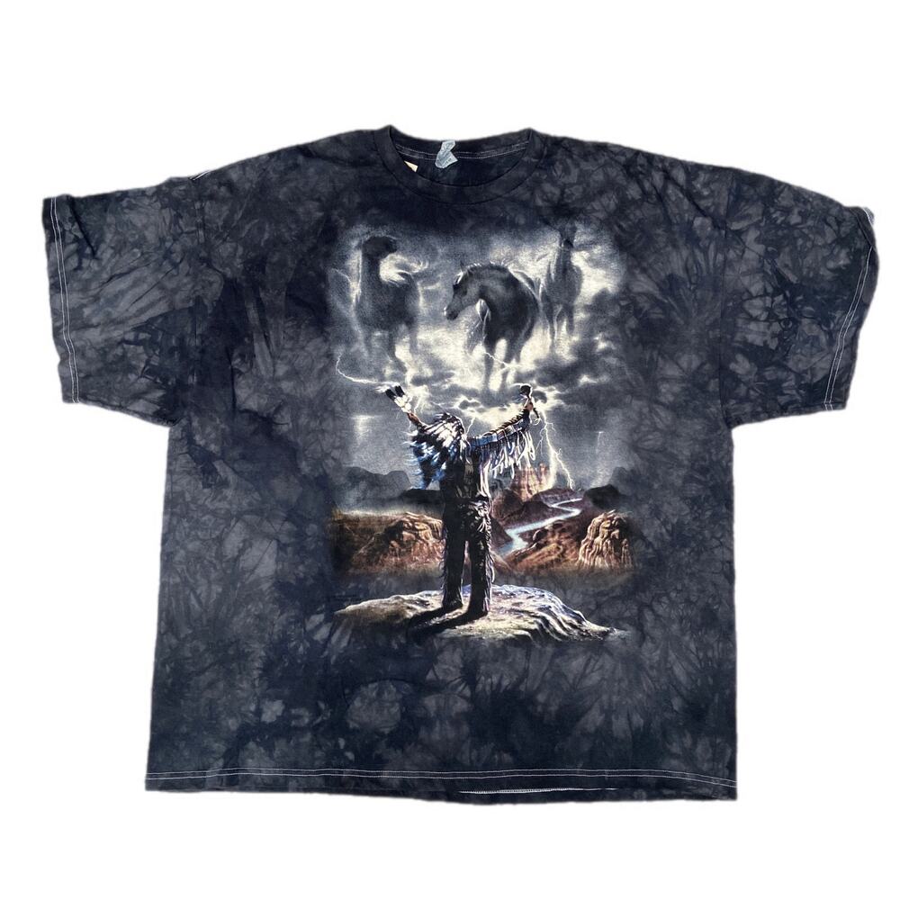 Tie Dye Horses Storm T Shirt - Men's Size 3XL